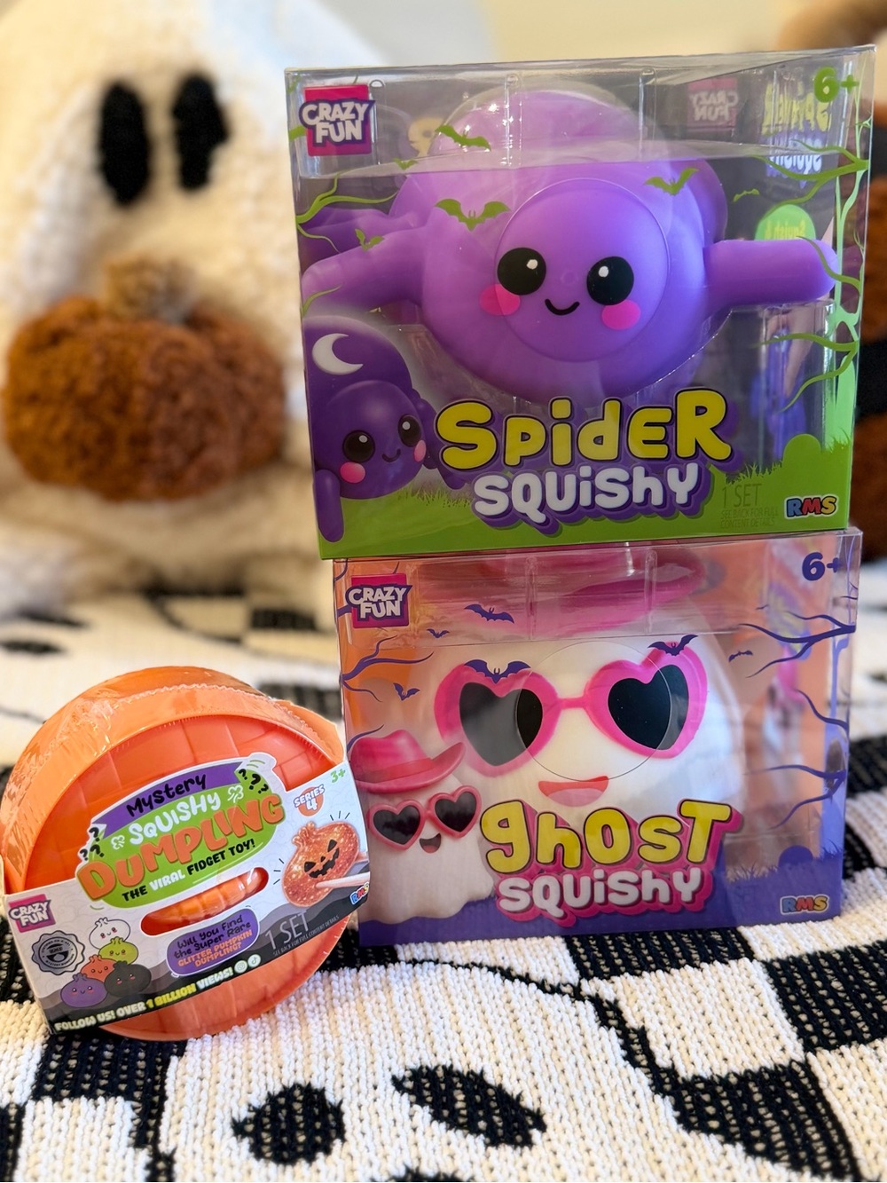 2026 Halloween RMS Crazy Fun Spider, Ghost and Mystery Dumpling Squishies
